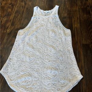 Wilfred White Paisley Lace Tank